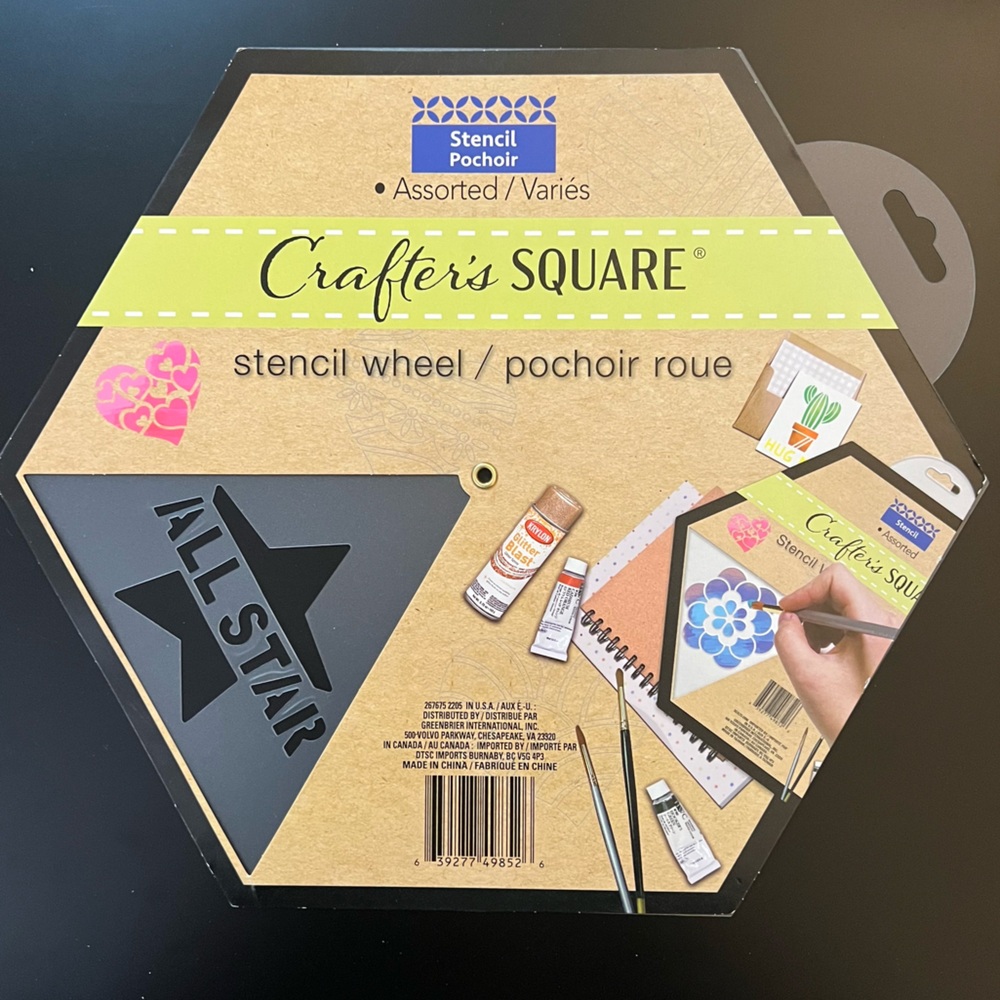 🆕Crafter’s Square Stencil Wheel – Sports Theme (Basketball, Trophy & More)